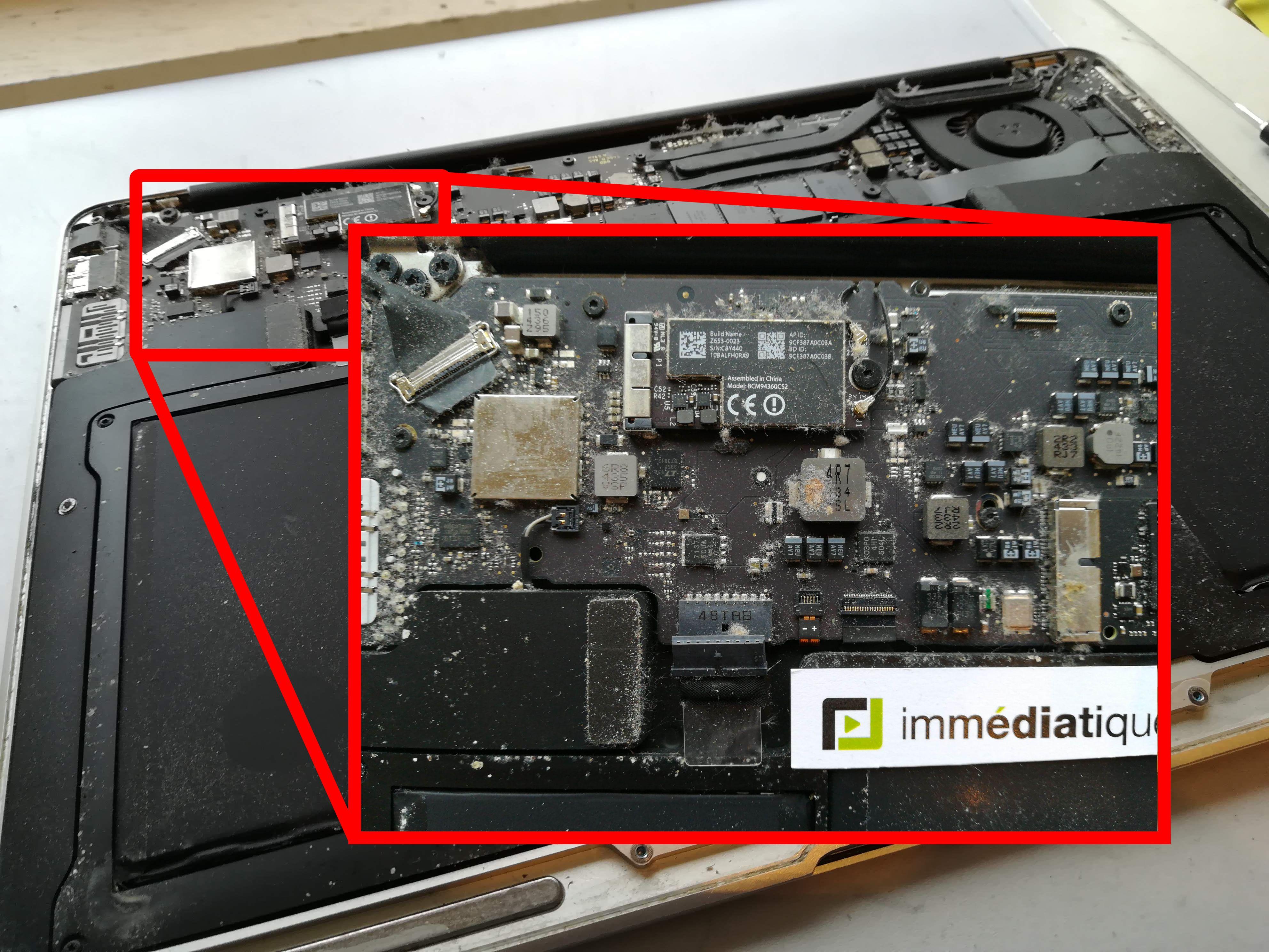 assistance depoussierage mac imac surchauffe ventilation 